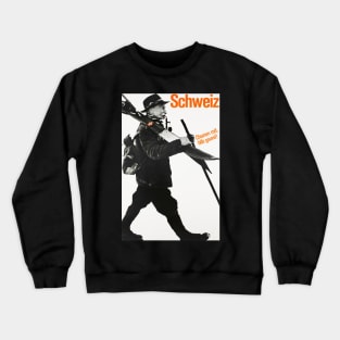 Schweiz, Chumm mit blib gsund, Ski Poster Crewneck Sweatshirt